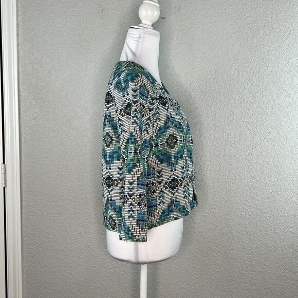 La Fee Maraboutee Size US M EU 38 Jacket 3/4 Sleeve Southwestern Woven Boxy - Picture 5 of 8
